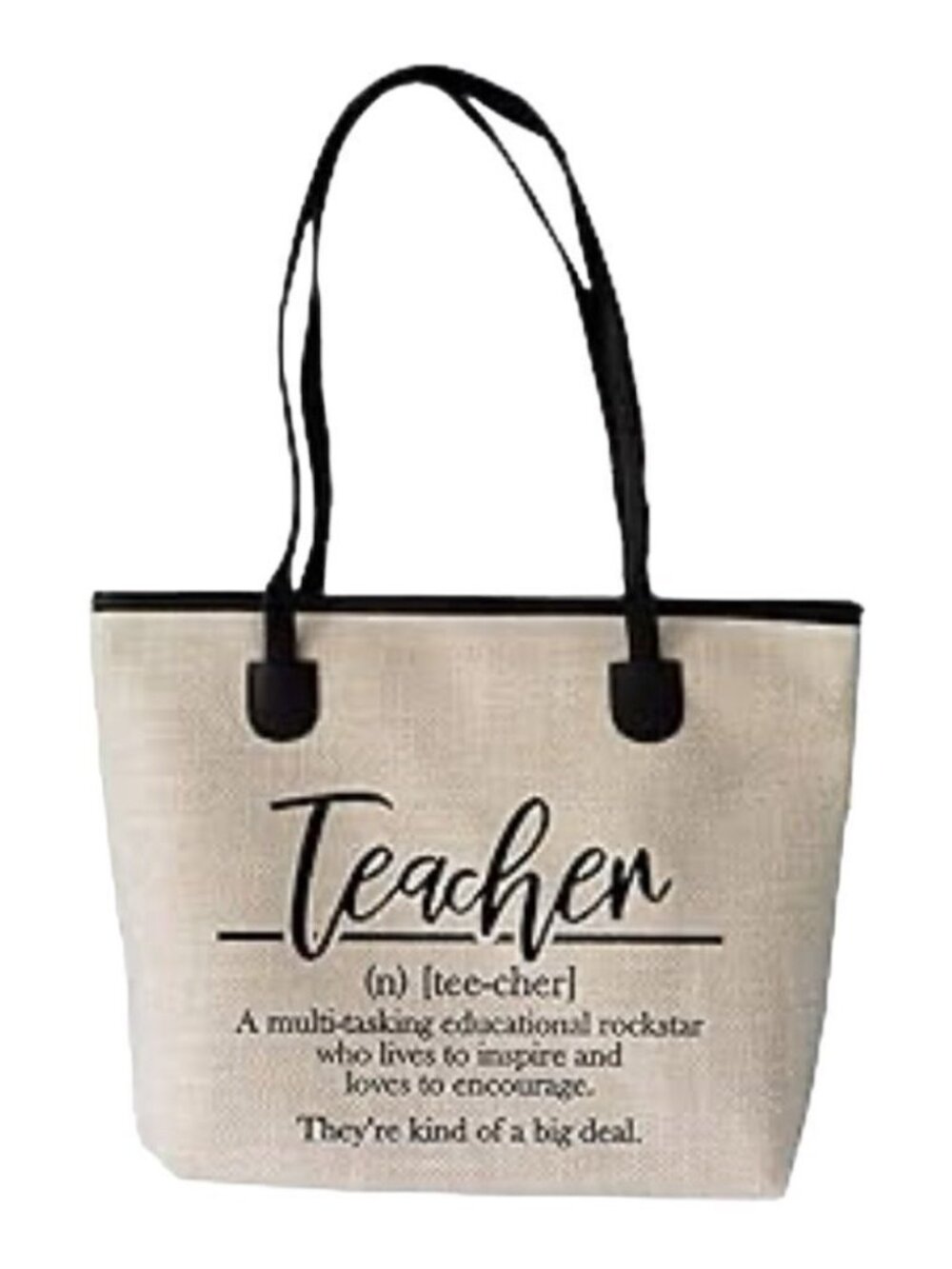 Teacher Definition Printed Book Tote Teaching Work Bag Cute Funny Teacher Gift